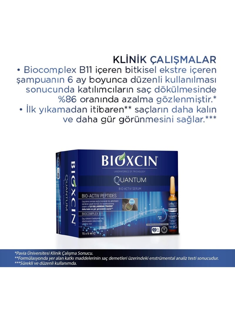 بيوكسين أمبولات سيروم بيوكسين كوانتوم بيو-أكتيف لتكثيف الشعر 15 × 6 مل - Image 5